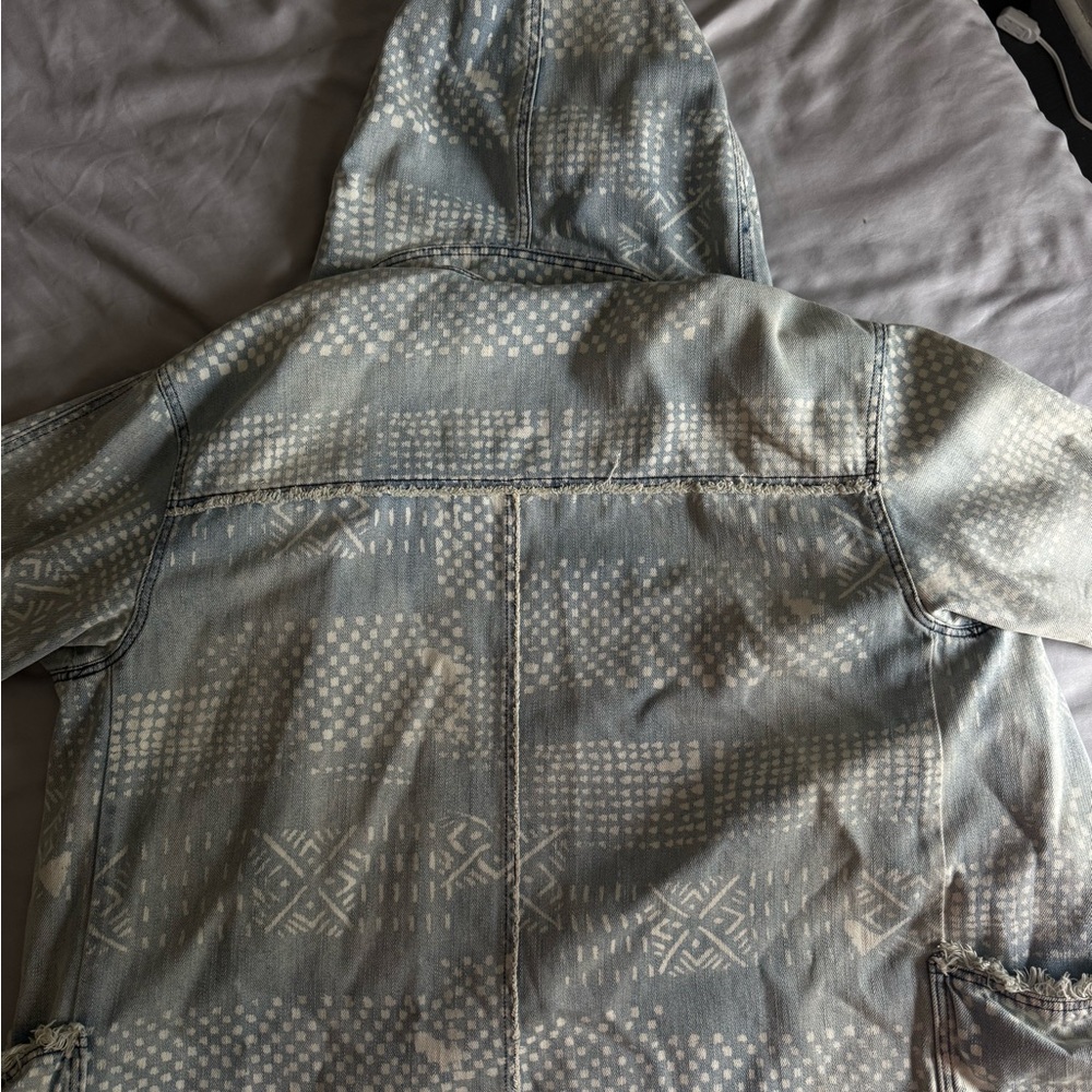 Free People Gray Patterned Utility Jacket - Picture 4 of 4